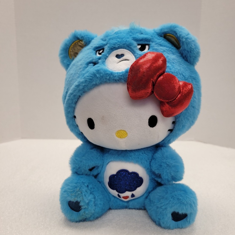 Basic Fun Care Bear X Sanrio Hello Kitty Grumpy Bear 11"‎ Plush